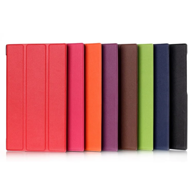 Tri-fold Stand Leather Case for Asus Memo Pad 7 ME572C ME572CL with Auto Wake Sleep Function - Black