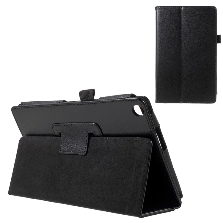 Lychee Texture Stand Leather Cover for Asus ZenPad 8.0 Z380C Z380KL - Black