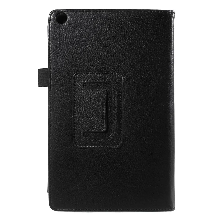Lychee Texture Stand Leather Cover for Asus ZenPad 8.0 Z380C Z380KL - Black