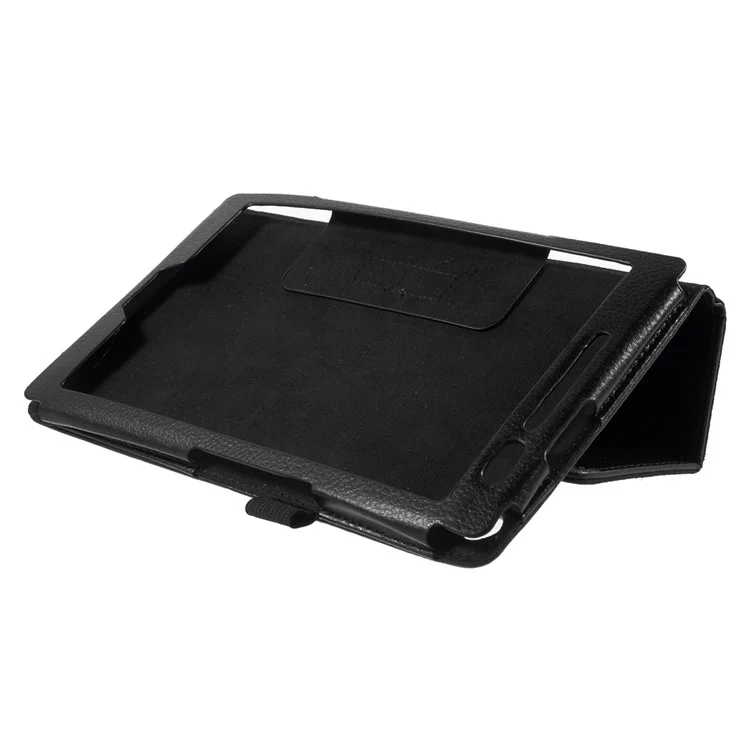 Lychee Texture Stand Leather Cover for Asus ZenPad 8.0 Z380C Z380KL - Black