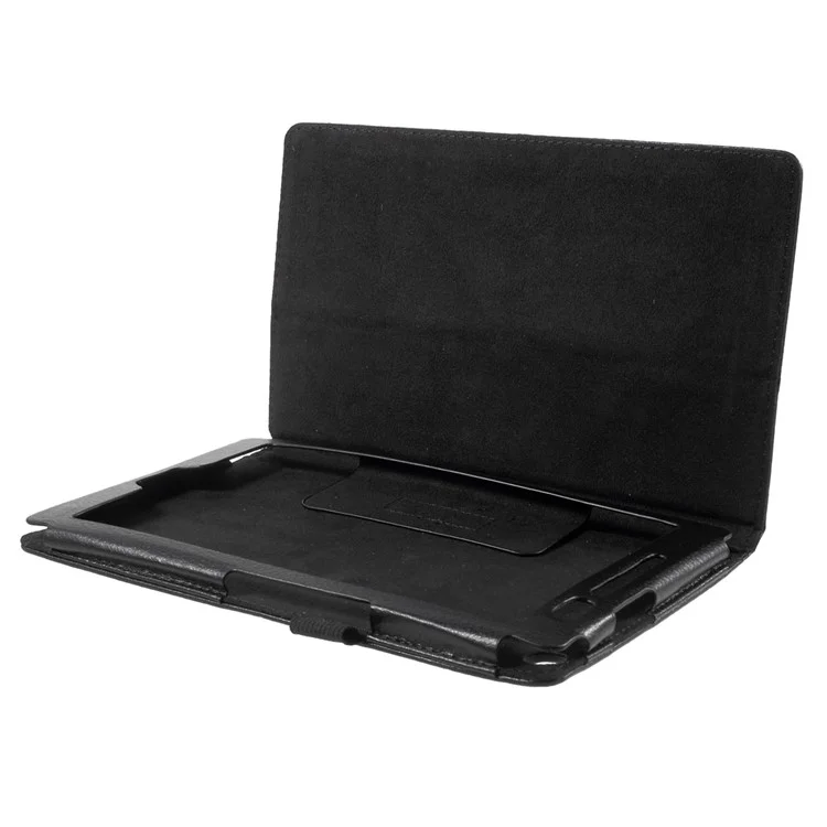 Lychee Texture Stand Leather Cover for Asus ZenPad 8.0 Z380C Z380KL - Black
