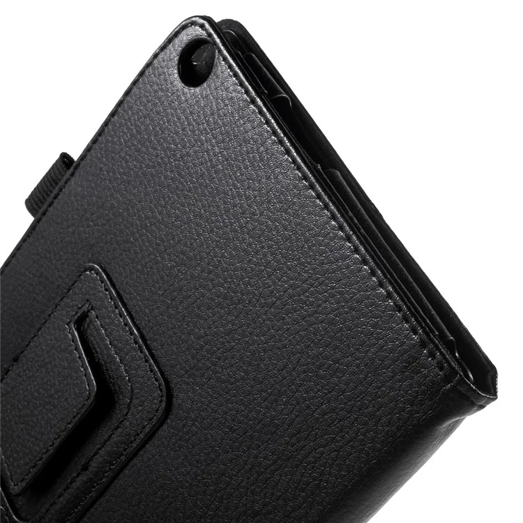 Lychee Texture Stand Leather Cover for Asus ZenPad 8.0 Z380C Z380KL - Black
