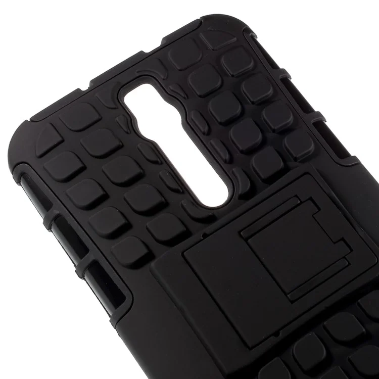 PC and TPU Combo Case for Asus Zenfone 2 ZE550ML ZE551ML with Kickstand - Black