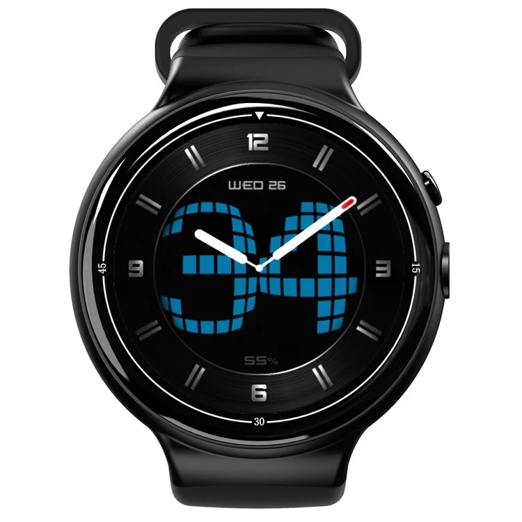 I4 Air 3G Smart Watch Phone 2G RAM 16G ROM Android 5.1 2MP Camera Support Heart Rate Monitor - Black