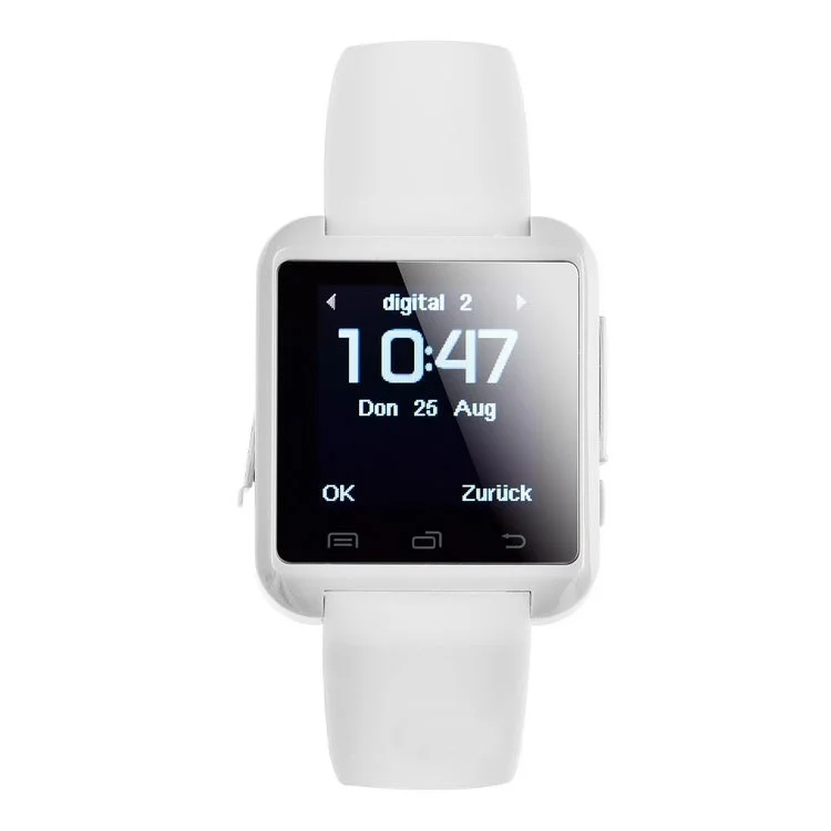 1.44" Android Touch Screen Smart Bluetooth Watch Phone Support SIM Card, Voice Chat, LBS Tracking - White