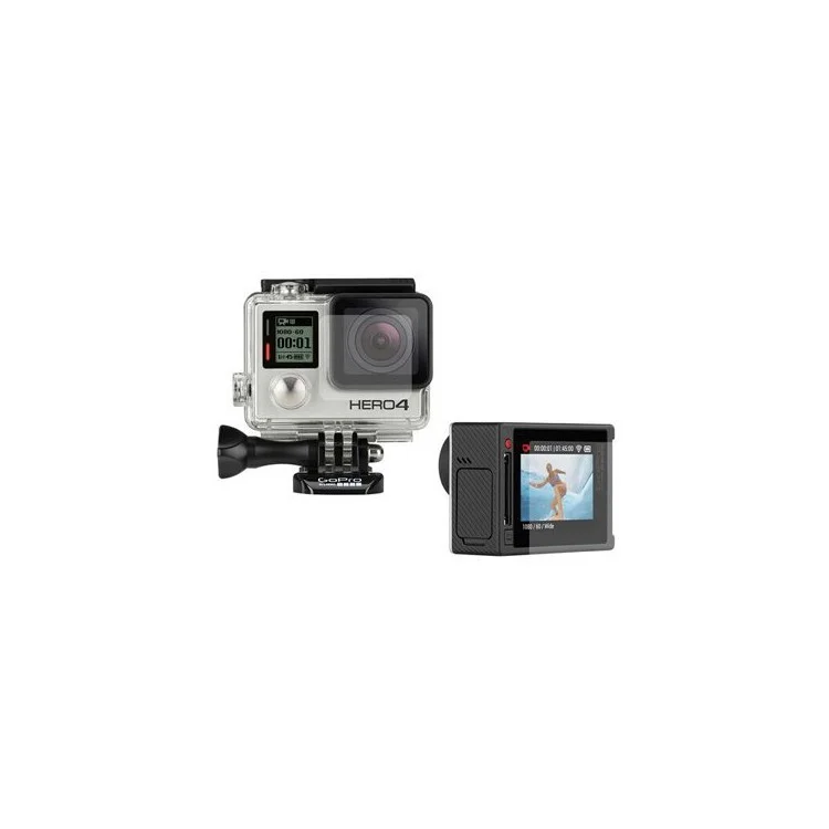 Ultra Clear Housing Lens Protector + LCD Screen Film for GoPro Hero 4 Silver Color Camera