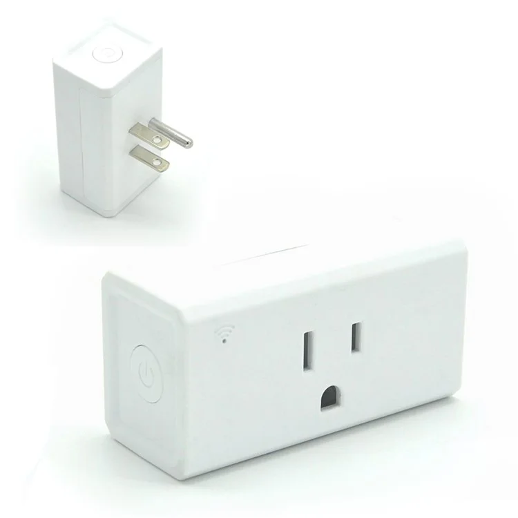 AE05 Square Shaped WiFi Smart Phone APP Remote Control Timer Switch Power Socket - White / US Plug