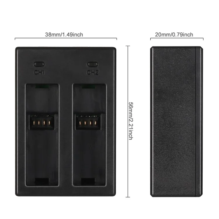 Dual Battery Charger with USB Charger Cable for GoPro Fusion Camera