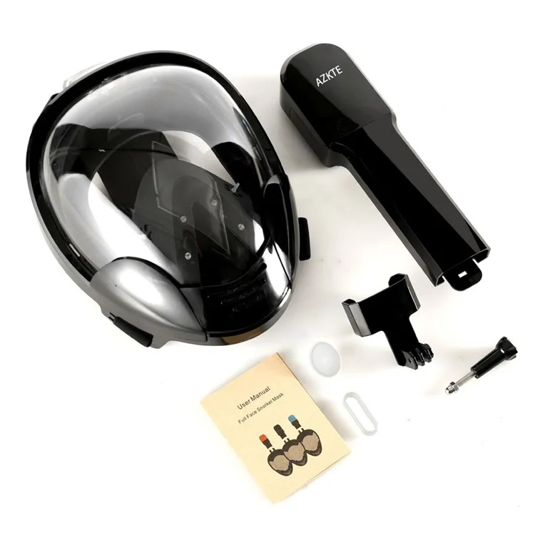 AZKTE M8018 Anti-leak Double Channels Face Mask for GoPro/Xiaomi Yi etc - Black / Size: S/M