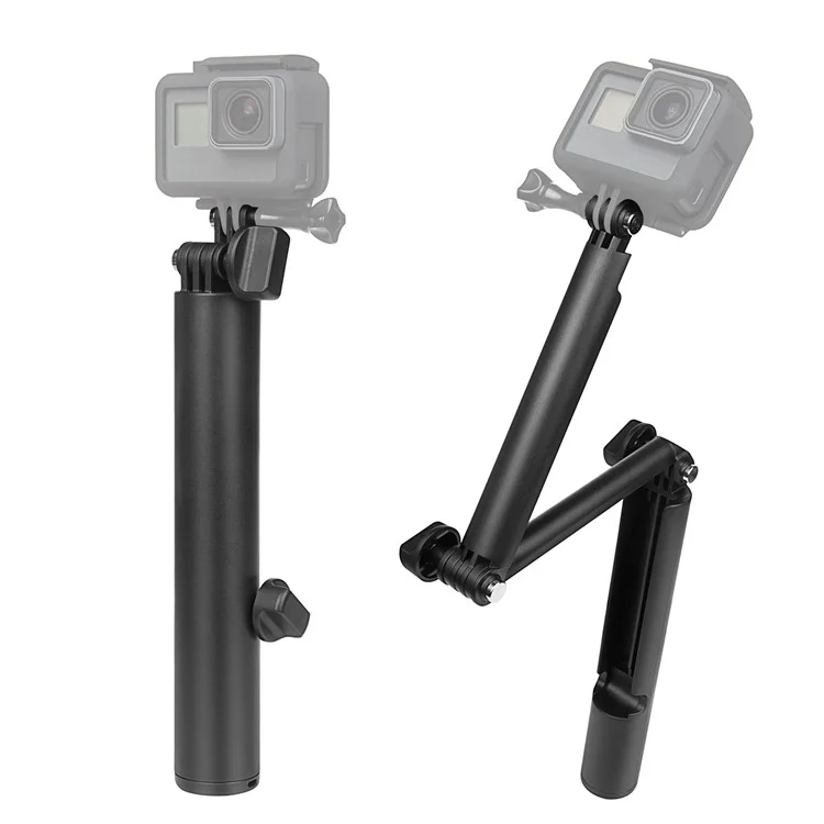 2-in-1 Folding 3-section Grip Arm Selfie Monopod Grip + Floating Bobber for GoPro/Xiaomyi/SJCAM