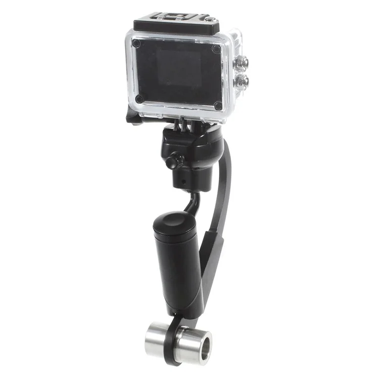 Plastic Curve Handheld Stabilizer Grip for GoPro Hero 4/3+/3/2/1 SJ4000/5000/6000 Xiaomi Yi - Black
