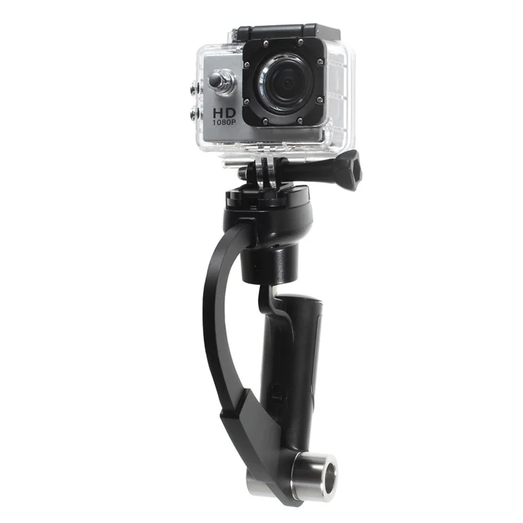Plastic Curve Handheld Stabilizer Grip for GoPro Hero 4/3+/3/2/1 SJ4000/5000/6000 Xiaomi Yi - Black