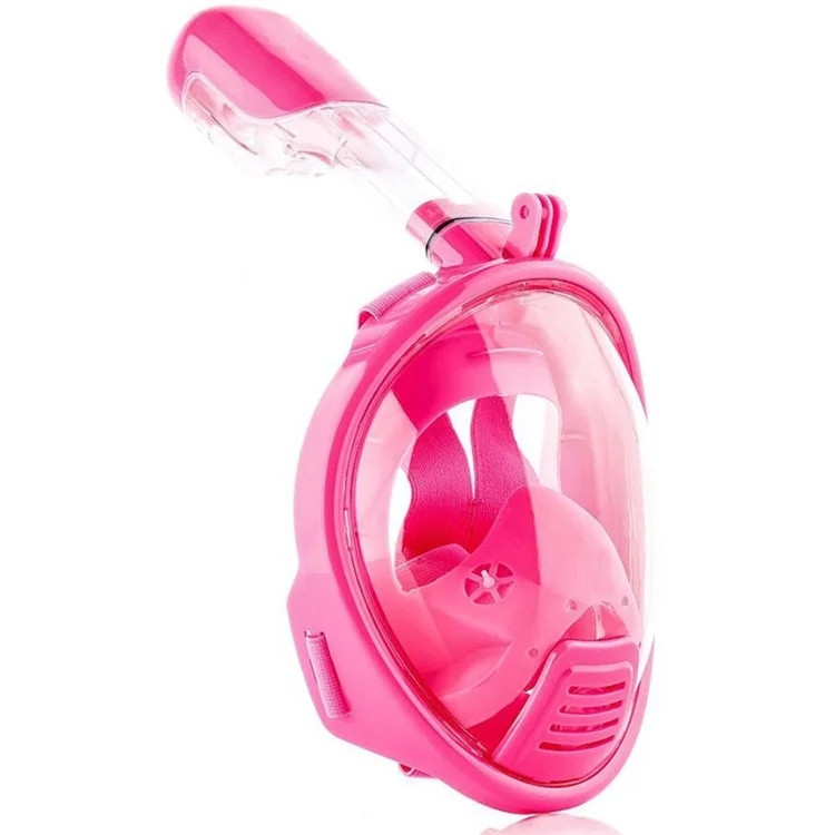 AT767 3-8 Age Kids Anti-fog Full Face Mask for GoPro Xiaomi Yi Camera Diving Set - Pink