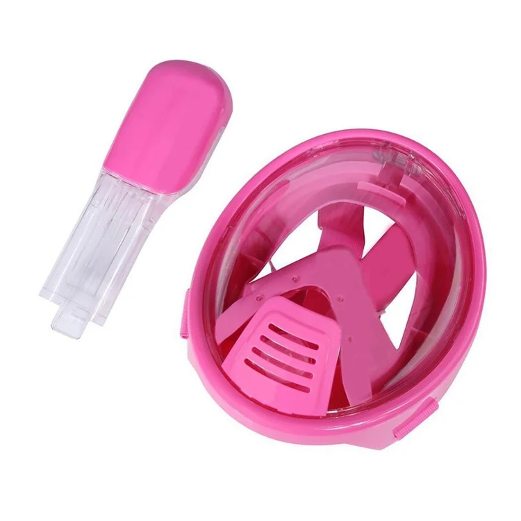 AT767 3-8 Age Kids Anti-fog Full Face Mask for GoPro Xiaomi Yi Camera Diving Set - Pink