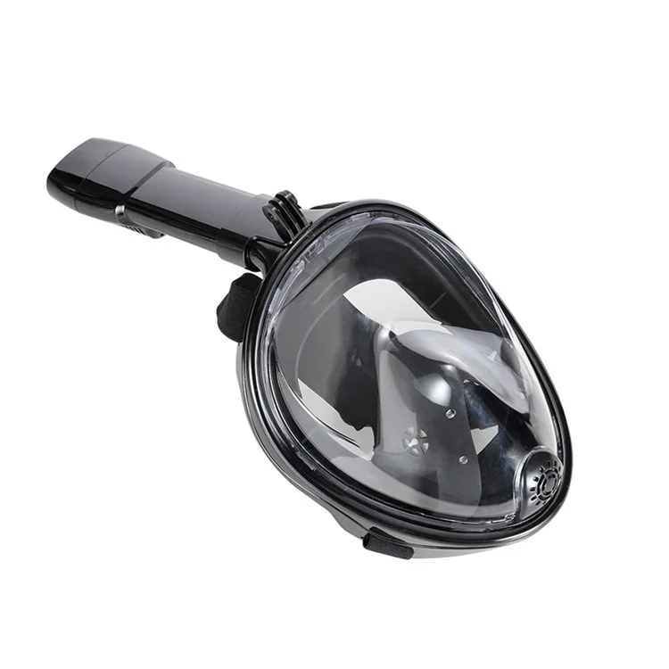 AT757 M8008 Anti-fog Full Face Mask for GoPro Xiaomi Yi Camera Diving Set - Black / Size: S / M