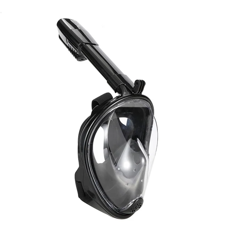 AT757 M8008 Anti-fog Full Face Mask for GoPro Xiaomi Yi Camera Diving Set - Black / Size: S / M