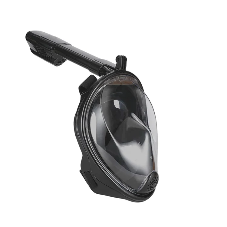 AT757 M8008 Anti-fog Full Face Mask for GoPro Xiaomi Yi Camera Diving Set - Black / Size: S / M