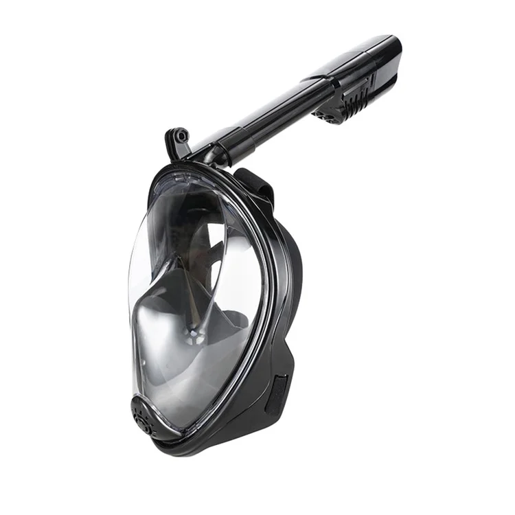 AT757 M8008 Anti-fog Full Face Mask for GoPro Xiaomi Yi Camera Diving Set - Black / Size: S / M