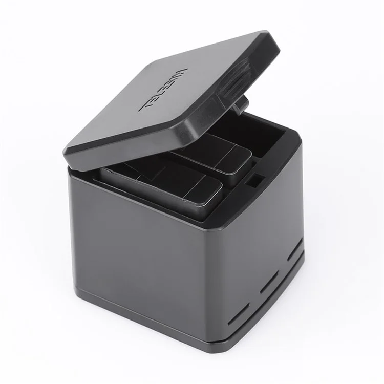 TELESIN 3 Slots Battery Storage Charging Box with 2 Battery Packs for GoPro Hero 7 Black/Hero 5/6 Action Camera