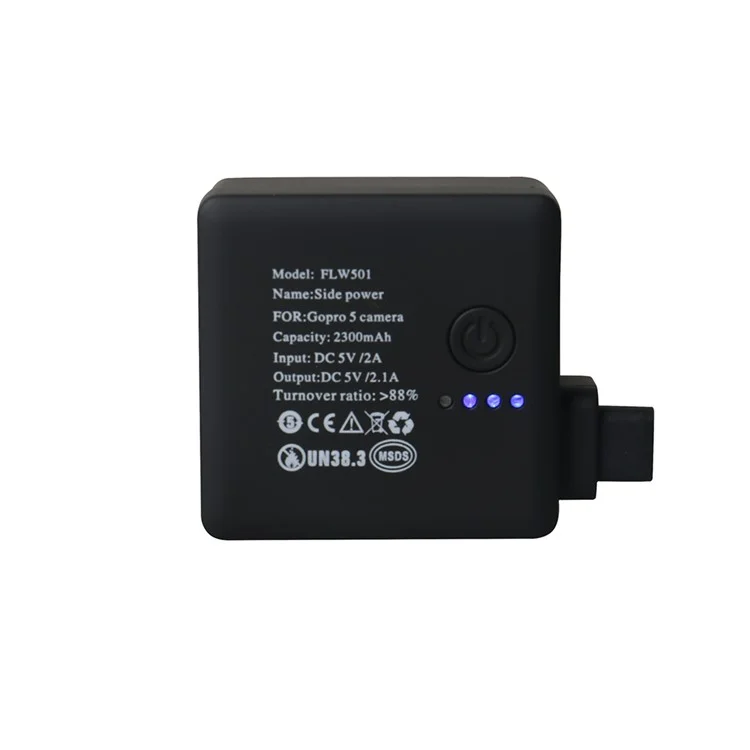 AT761 Side Extended Battery with Shockproof Protective Frame for GoPro Here 5 /Hero 6