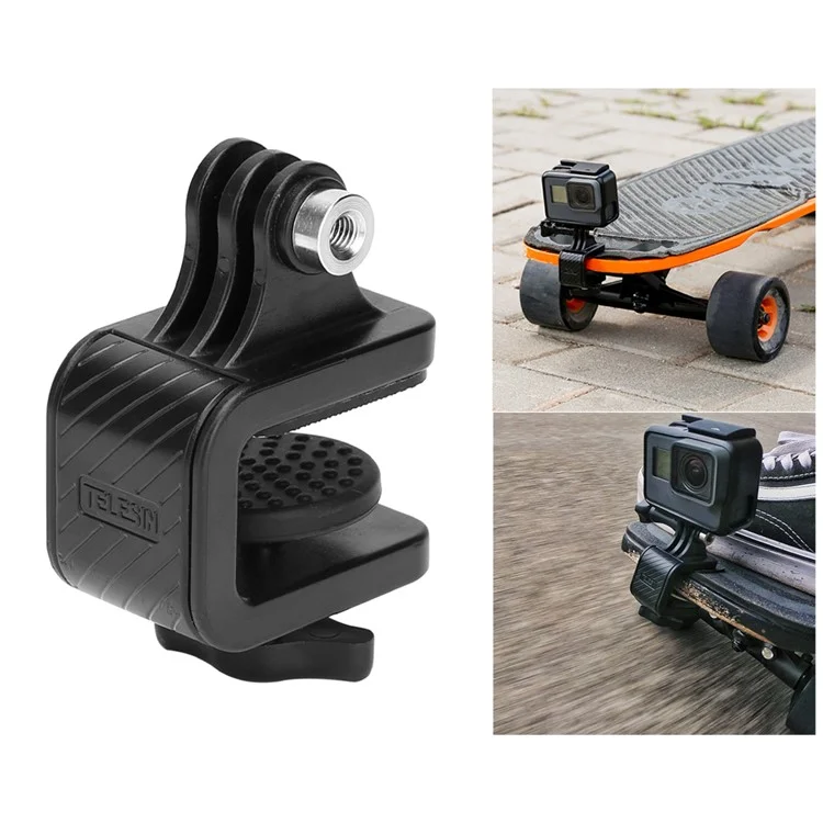 AT776 Camera Skateboard Mount Stand Clip for GoPro Hero 6/5/4/4 Session/3+/3/2/1/sj4000/sj5000/sj6000/xiaomi yi