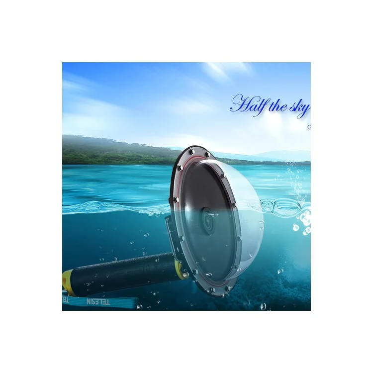 TELESIN Waterproof Housing Diving Mask Diving Dome Port for GoPro Hero 6/5