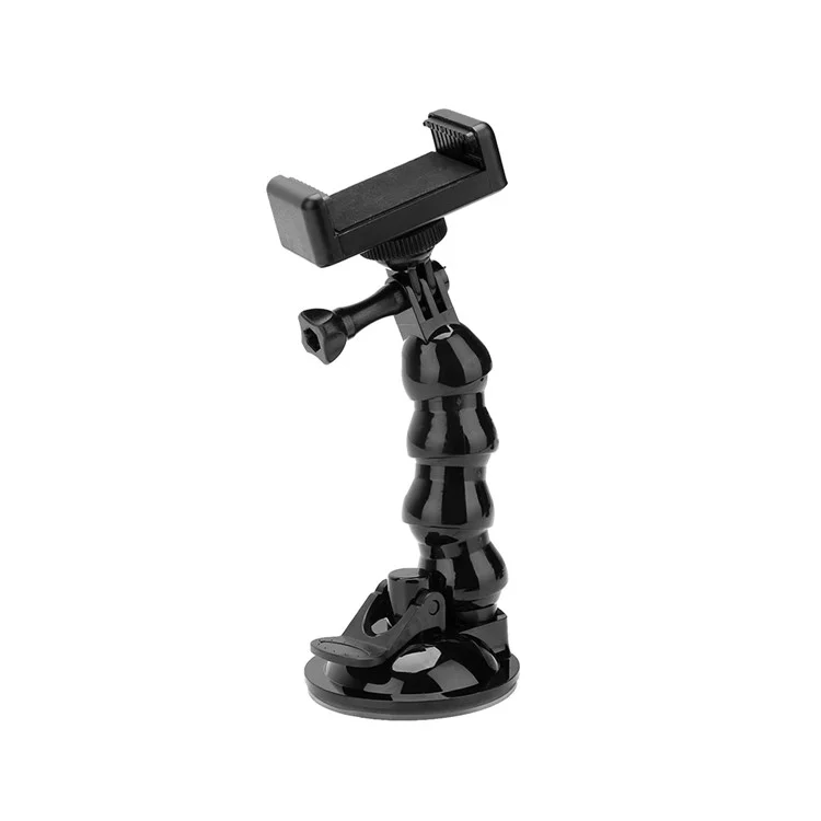Adjustable Suction Cup Goose Neck Bracket Set for GoPro, SJCMA, Xiaomi Yi and Smartphones