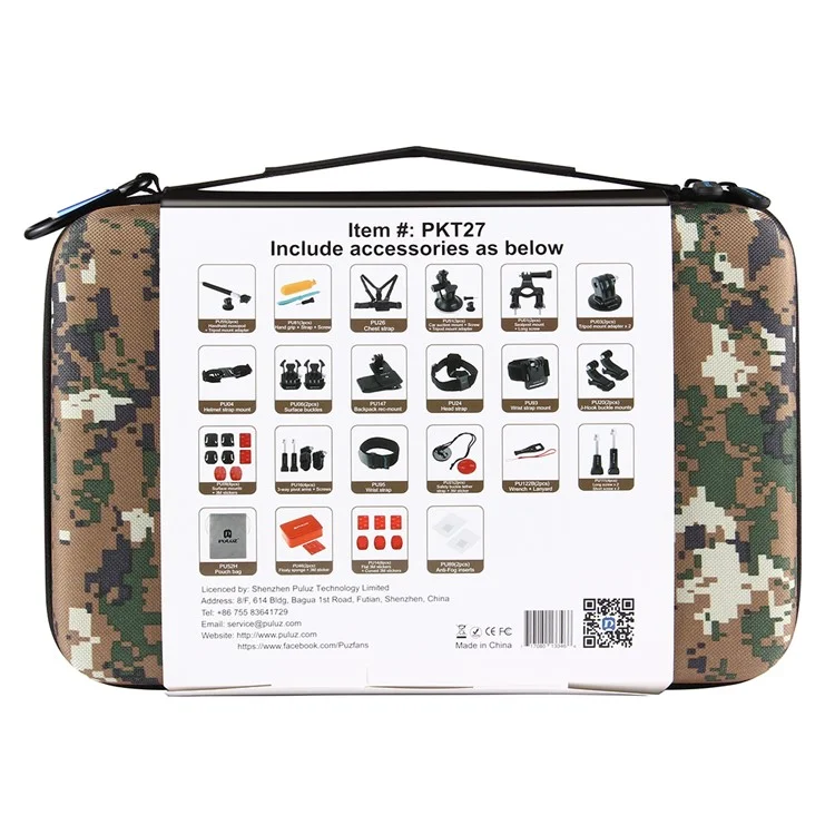 PULUZ PKT27 53 in 1 Portable Action Set Mount for GoPro Hero 4/3+/3/2/1 SJ4000/5000/6000/Xiaomi Yi