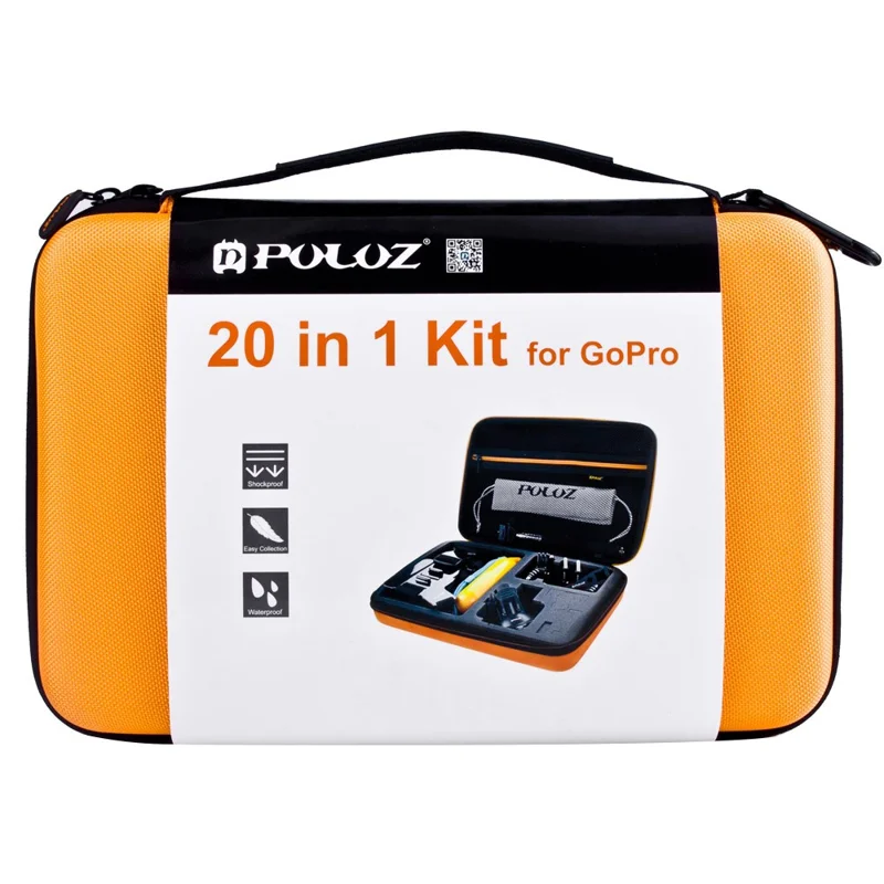 PULUZ PKT30 20 in 1 Camera Accessories Combo Kit for GoPro Hero 4/3+/3/2/1 SJ4000/5000/6000/Xiaomi Yi