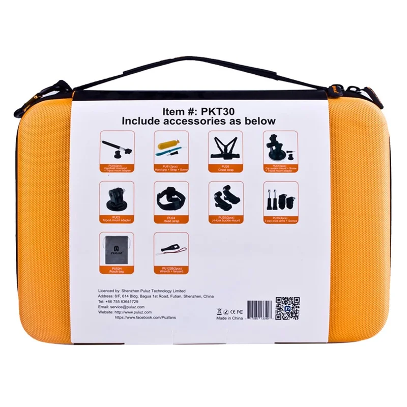 PULUZ PKT30 20 in 1 Camera Accessories Combo Kit for GoPro Hero 4/3+/3/2/1 SJ4000/5000/6000/Xiaomi Yi