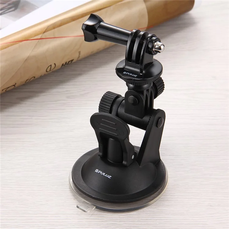 PULUZ PU51 Car Suction Cup Mount with Screw Tripod Mount Adapter Storage Bag for GoPro Hero 7/6/5, DJI OSMO Action Camera