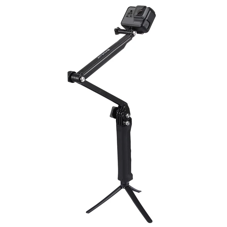 PULUZ Bastão de Selfie Multifuncional de 3 Vias Dobrável com Tripé para GoPro New Hero/Hero7/6/5/5 Session/4 Session/4/3+/3/2/1 DJI Osmo Action Xiaoyi