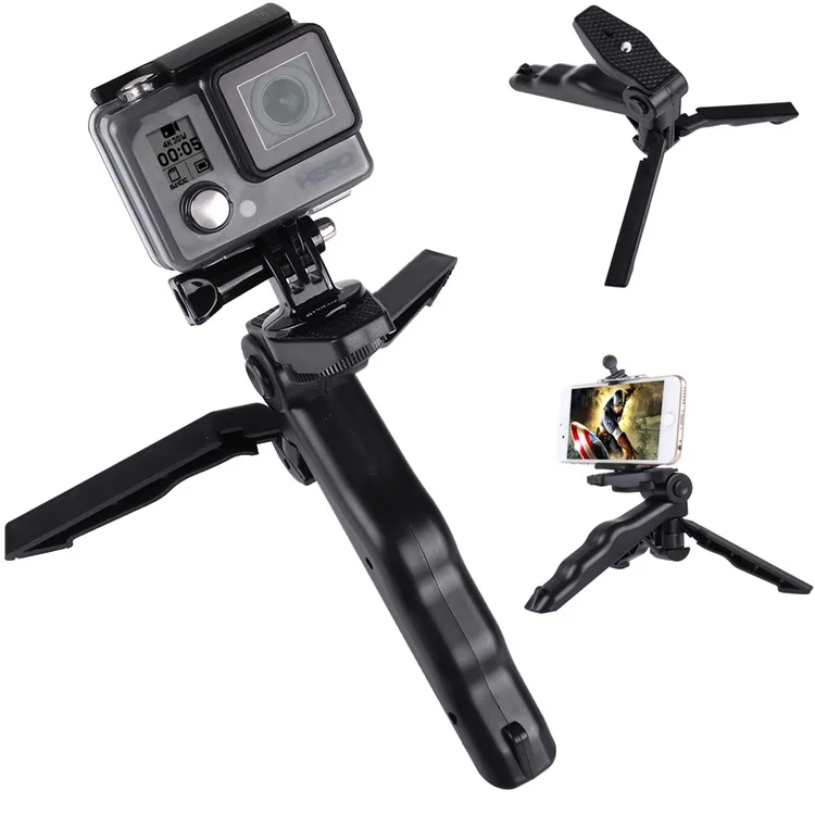 Puluz PU191 Grip Folding Stative Mount Mit Adapter & Schrauben Für GoPro Hero6 /5/4/3+ /3/2/1, SJ4000, Digitalkameras