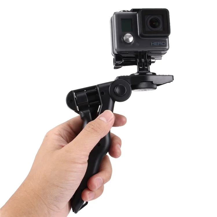 PULUZ PU191 Grip Folding Tripod Mount with Adapter & Screws for GoPro HERO6 /5 /4 /3+ /3 /2 /1, SJ4000, Digital Cameras