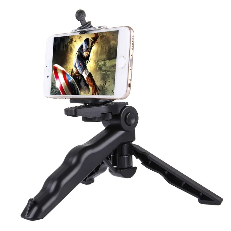 PULUZ PU191 Grip Folding Tripod Mount with Adapter & Screws for GoPro HERO6 /5 /4 /3+ /3 /2 /1, SJ4000, Digital Cameras