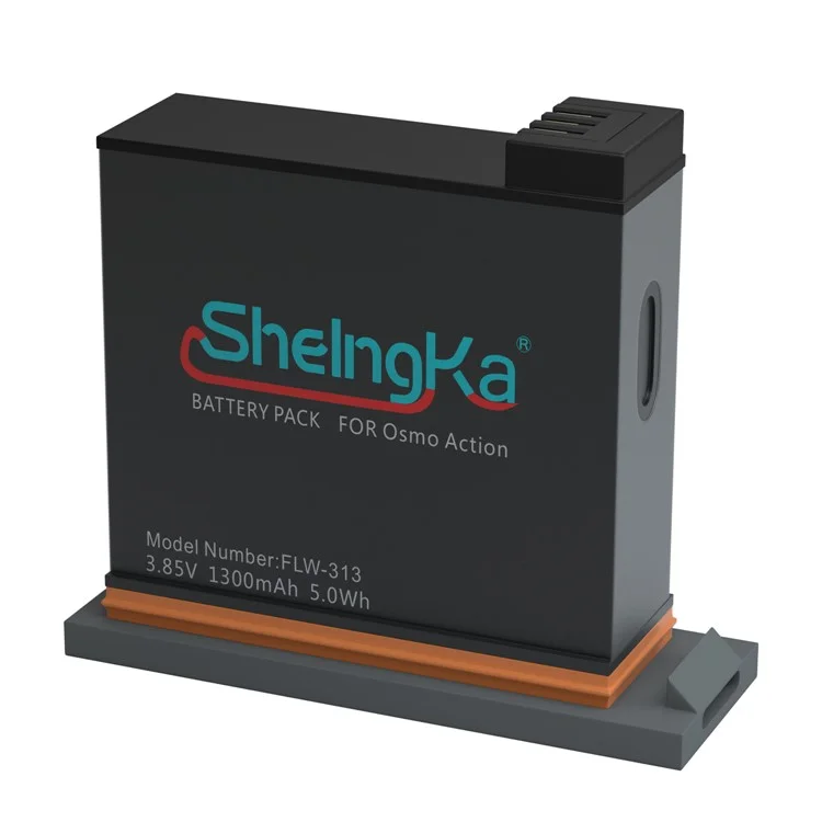 1300MA Li-po Battery with Storage Box Case for DJI OSMO Action Camera Accessories