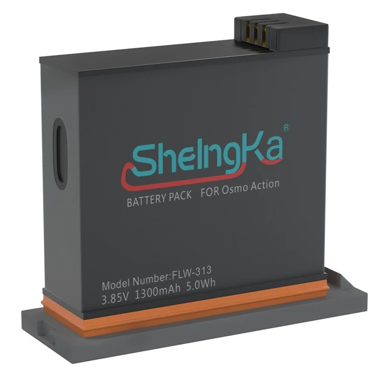 1300MA Li-po Battery with Storage Box Case for DJI OSMO Action Camera Accessories