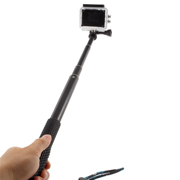 Extendable Handheld Self-portrait Monopod for GoPro Hero 4/3+/3/2/1 - Blue