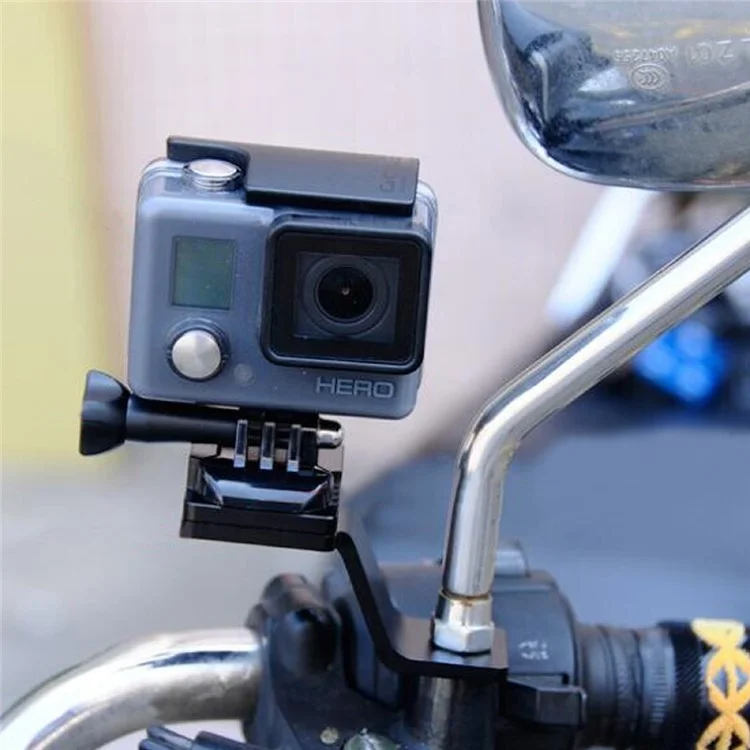 Suporte de Montagem de Motociclismo de Metal Fixo Unoton Para a GoPro Hero 4/3+/3/2/1/SJ4000/SJ5000 - Preto