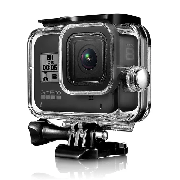 Für Gopro 8 Wasserdichte Hülle + Rot Lila Rosa Filter