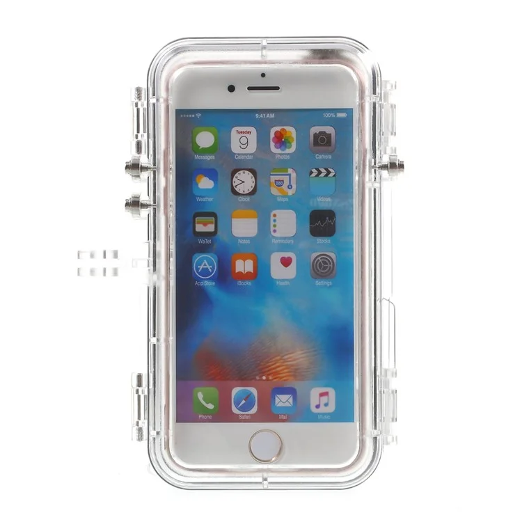 Diving Photography Kit with Floating Bobber, Waterproof Case for iPhone 6s 6, Video Light - Rose