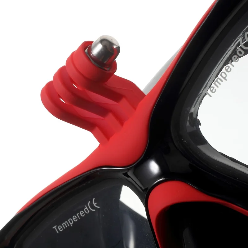 Scuba Snorkel Swimming Goggles with Camera Mount for GoPro Hero 4/3+/3/2/1 SJ4000/SJ5000 etc - Red