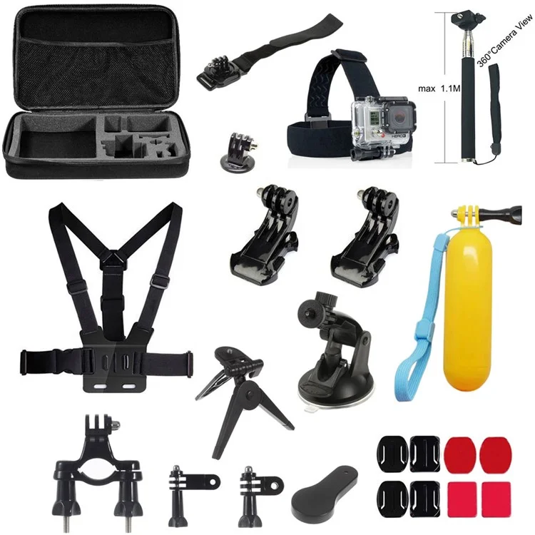 23 in 1 Accessories Kit for GoPro Hero 4/3+/3/2/1 SJ4000/SJ5000/SJ6000 Xiaomi Yi