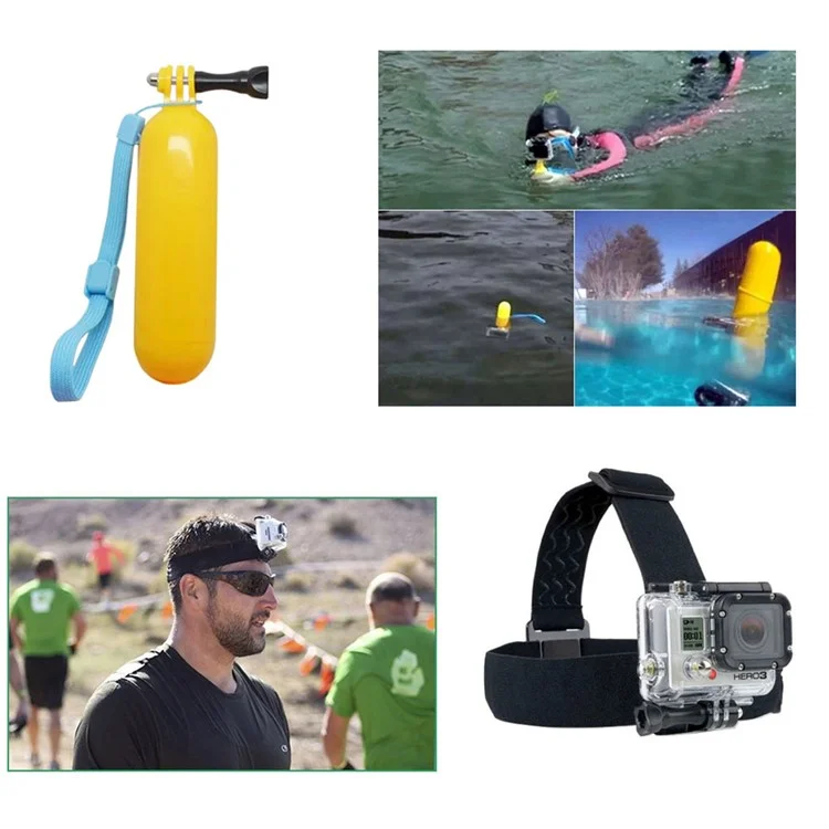23 in 1 Accessories Kit for GoPro Hero 4/3+/3/2/1 SJ4000/SJ5000/SJ6000 Xiaomi Yi