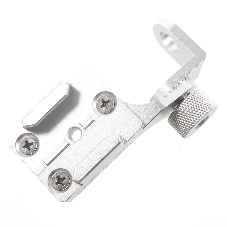 LINGLE CNC Metal Motorcycle Rear View Mirror Stand for GoPro SJCAM Xiaomi Yi - Silver Color