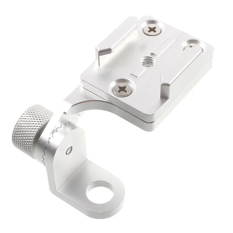 LINGLE CNC Metal Motorcycle Rear View Mirror Stand for GoPro SJCAM Xiaomi Yi - Silver Color