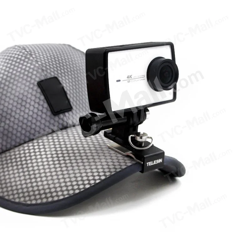 TELESIN Backpack Cap Hat Clip Mount Aluminum Alloy Clamp for Gopro Hero Xiaomi SJCAM