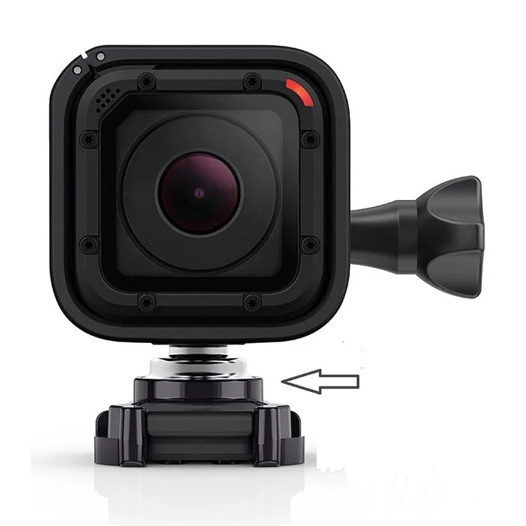 360 Degree Rotation Swivel Quick Release Buckle Base Mount Adapter + Long Screw for GoPro Hero 4/3+/3/2/1 Xiaomi Yi