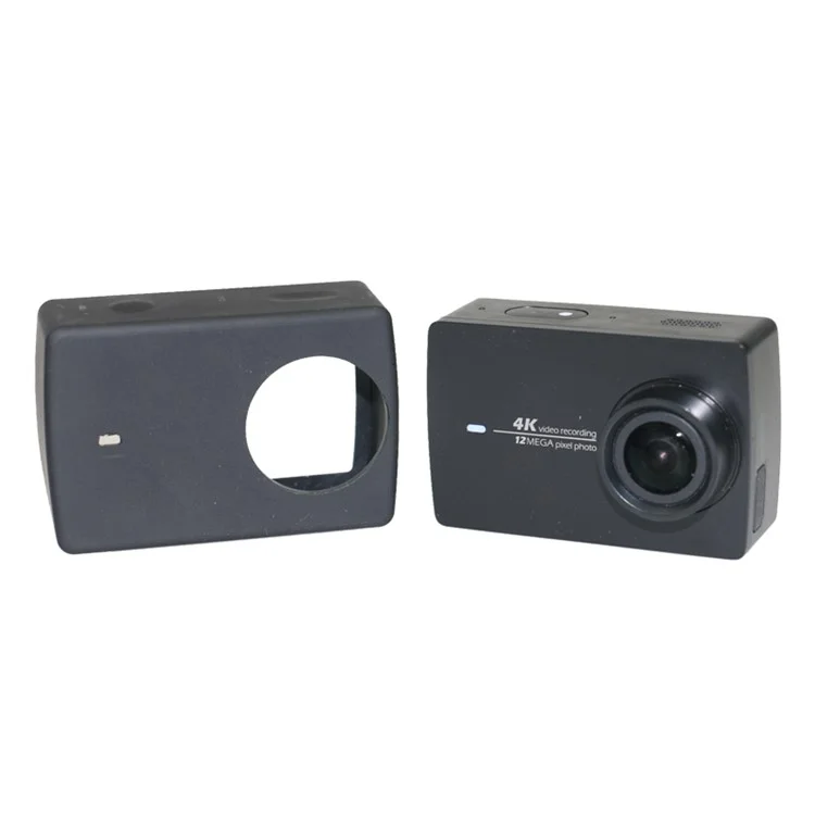 Silicone Protective Case with Lens Cover for Xiaoyi II 4K Sport Camera - Black