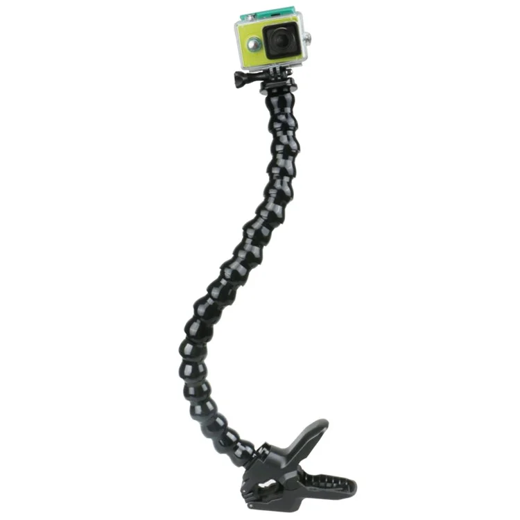 Jaws Clamp + 19-sección Ajustable de Montaje en el Brazo de Cuello de Cisne Para GoPro Xiaoyi Sjcam